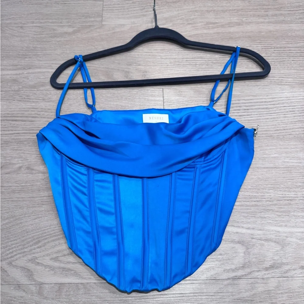 Meshki Royal Blue Satin Ensemble - Picture 5 of 9